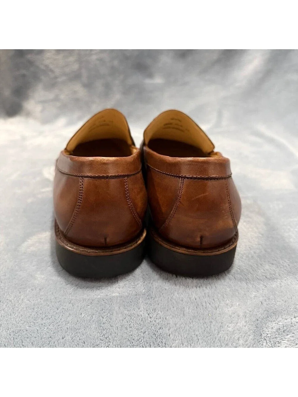 Johnston & Murphy Men's Brown Penny Loafers 9.5 M Sheepskin Slip On